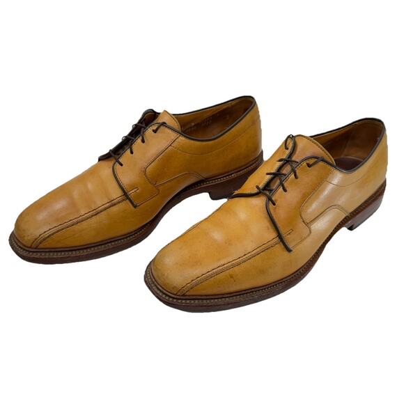 Allen Edmonds Hillcrest Oxford Shoes Leather Camel Tan Brown Men's Size 11D - Picture 1 of 10